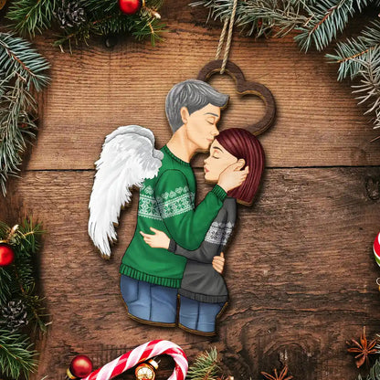 Christmas Memorial I Miss You - Personalized Wooden Ornament Print 2 Sides