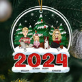 2024 Christmas Family A Whole Lot Of Love - Personalized Custom Shaped Acrylic Ornament