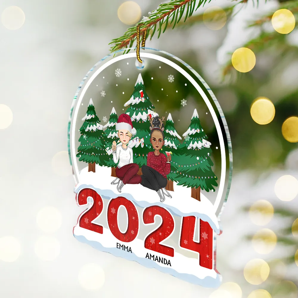 2024 Christmas Family A Whole Lot Of Love - Personalized Custom Shaped Acrylic Ornament