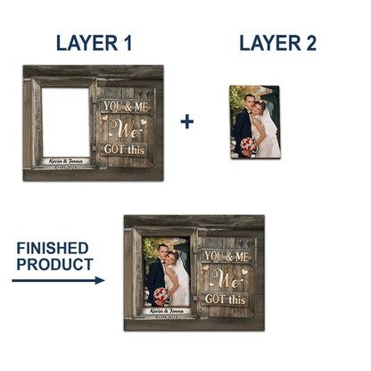 Custom Photo God Knew My Heart Needed You - Personalized Custom Shaped Car Visor Clip