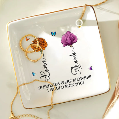 Blooming Birth Flower Grow An Old Friend - Personalized Ring Dish