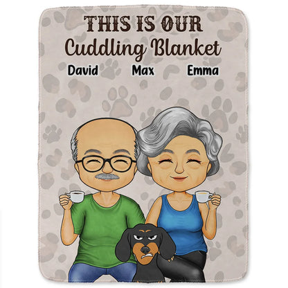 Pet Couple Our Cuddling Blanket - Personalized Fleece Blanket, Sherpa Blanket