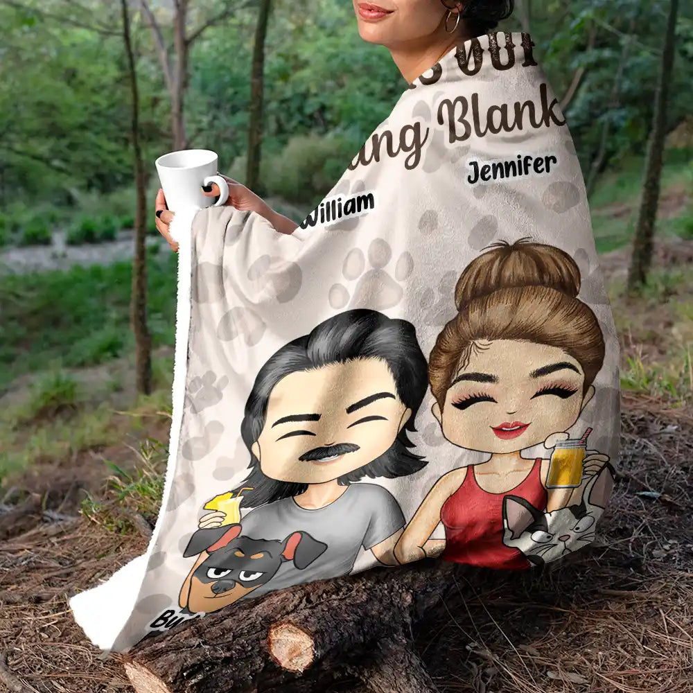 Pet Couple Our Cuddling Blanket - Personalized Fleece Blanket, Sherpa Blanket