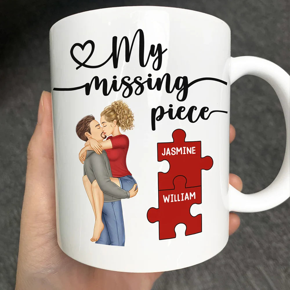 Couple Kissing My Missing Piece - Personalized Mug