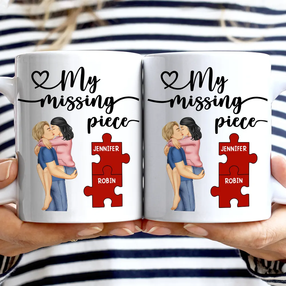 Couple Kissing My Missing Piece - Personalized Mug