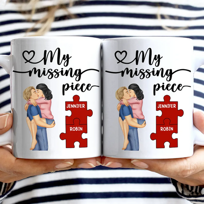Couple Kissing My Missing Piece - Personalized Mug