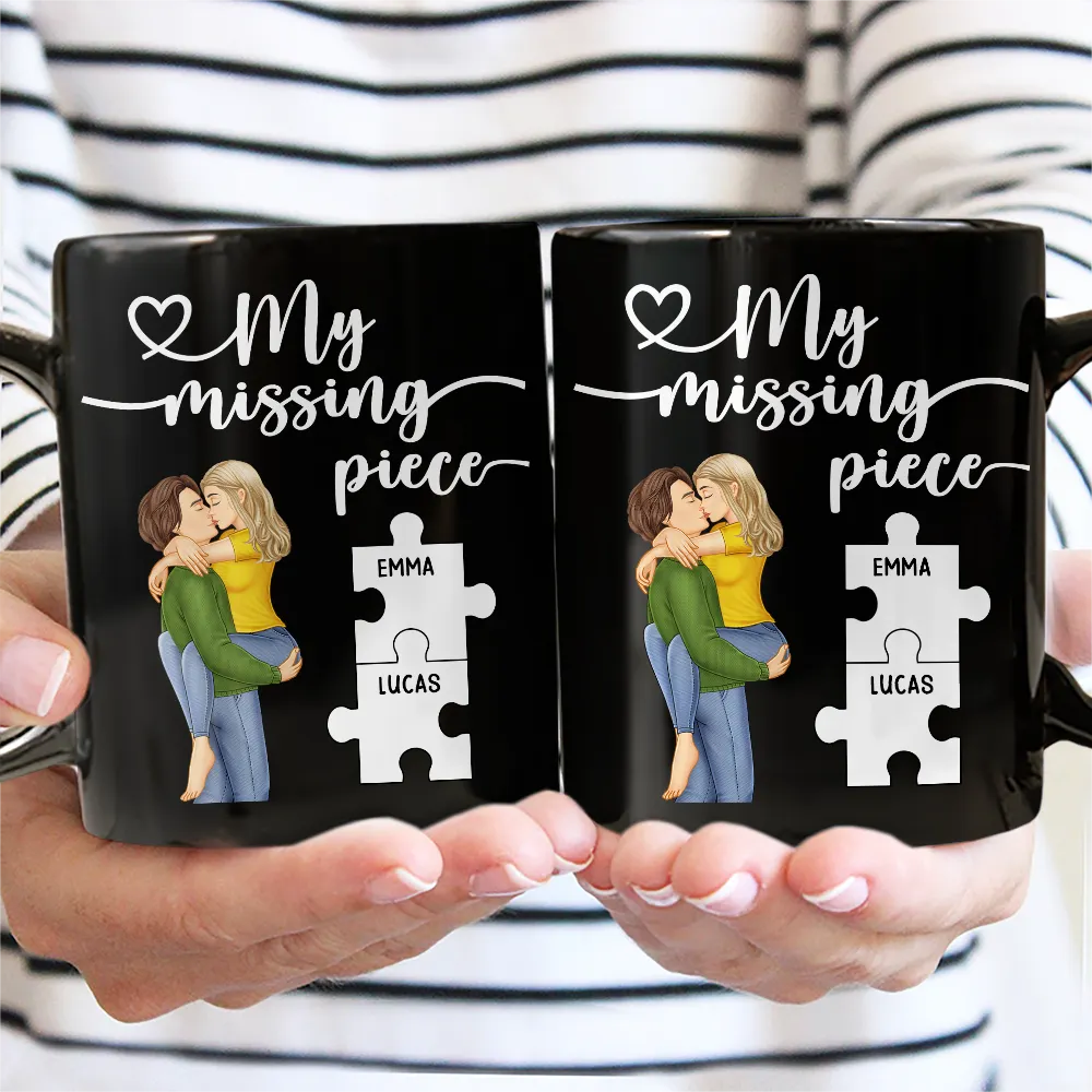 Couple Kissing My Missing Piece - Personalized Mug