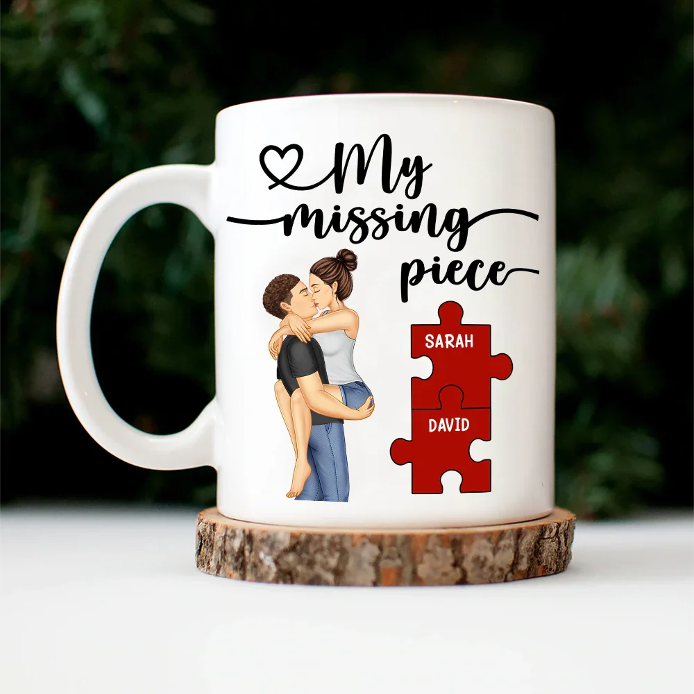 Couple Kissing My Missing Piece - Personalized Mug