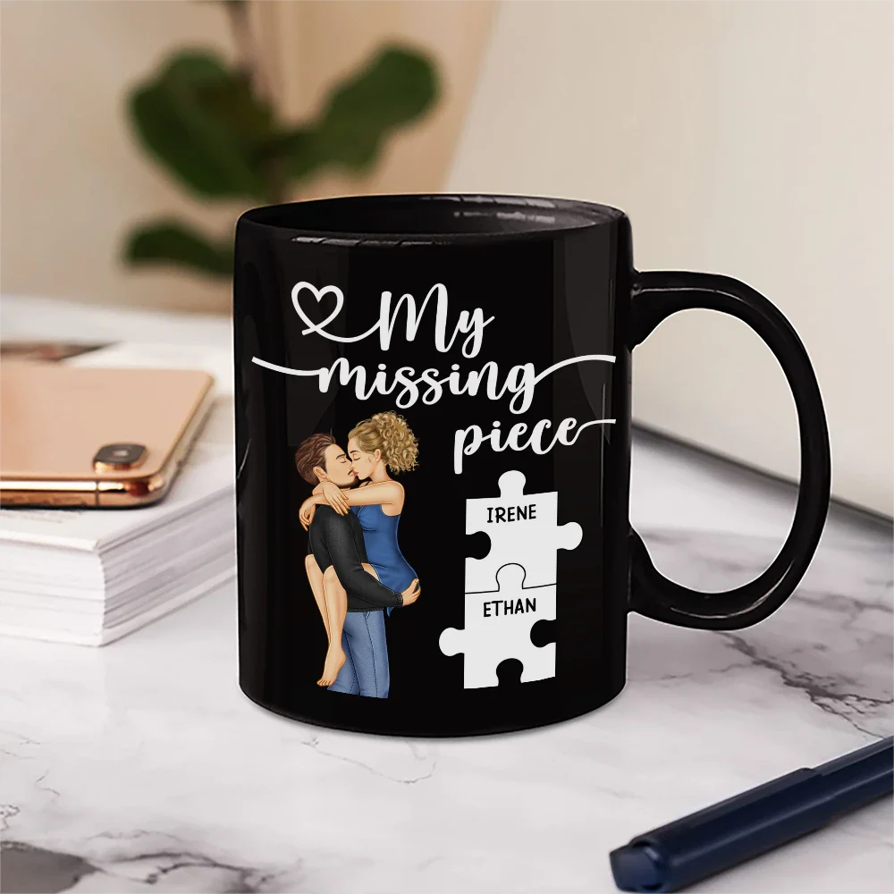 Couple Kissing My Missing Piece - Personalized Mug
