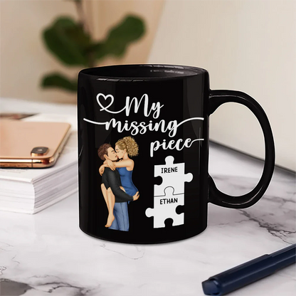 Couple Kissing My Missing Piece - Personalized Mug