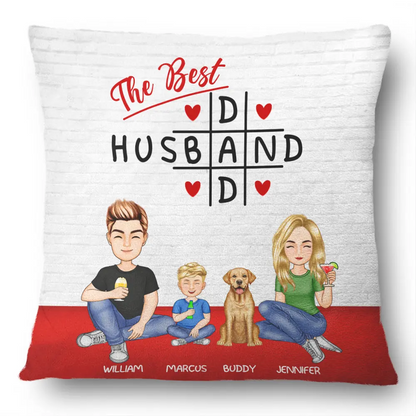 The Best Dad Husband Mom Wife - Personalized Pillow