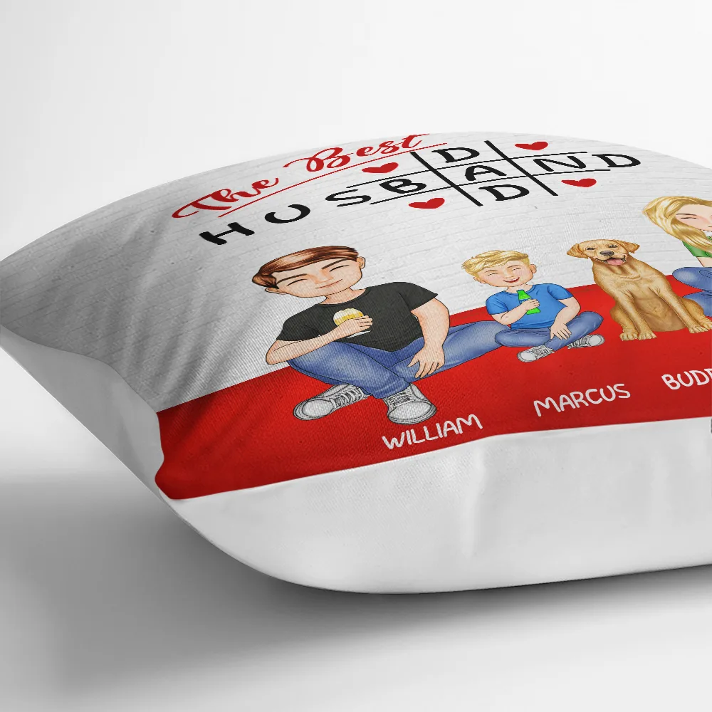 The Best Dad Husband Mom Wife - Personalized Pillow