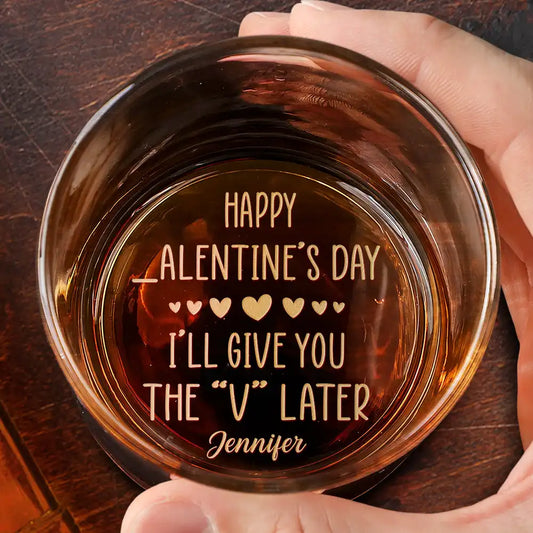 Happy Valentine's Day - Personalized Engraved Whiskey Glass