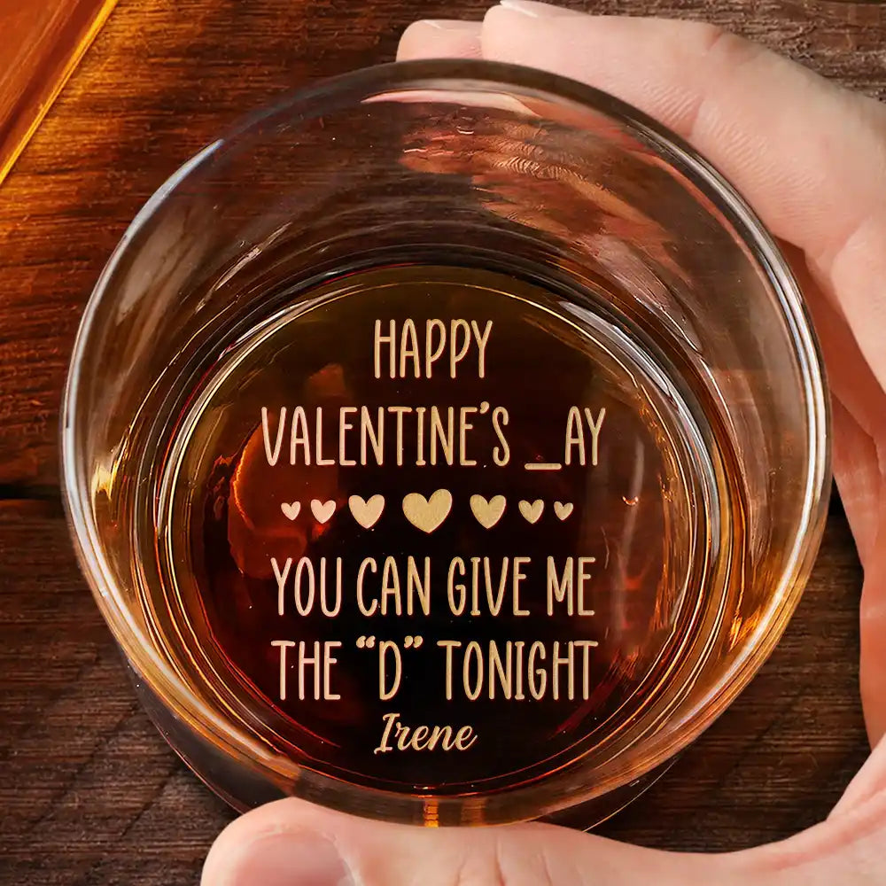 Happy Valentine's Day - Personalized Engraved Whiskey Glass