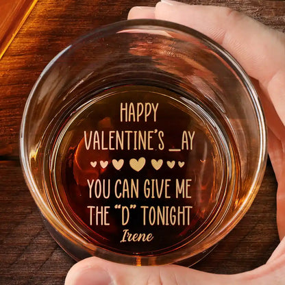 Happy Valentine's Day - Personalized Engraved Whiskey Glass