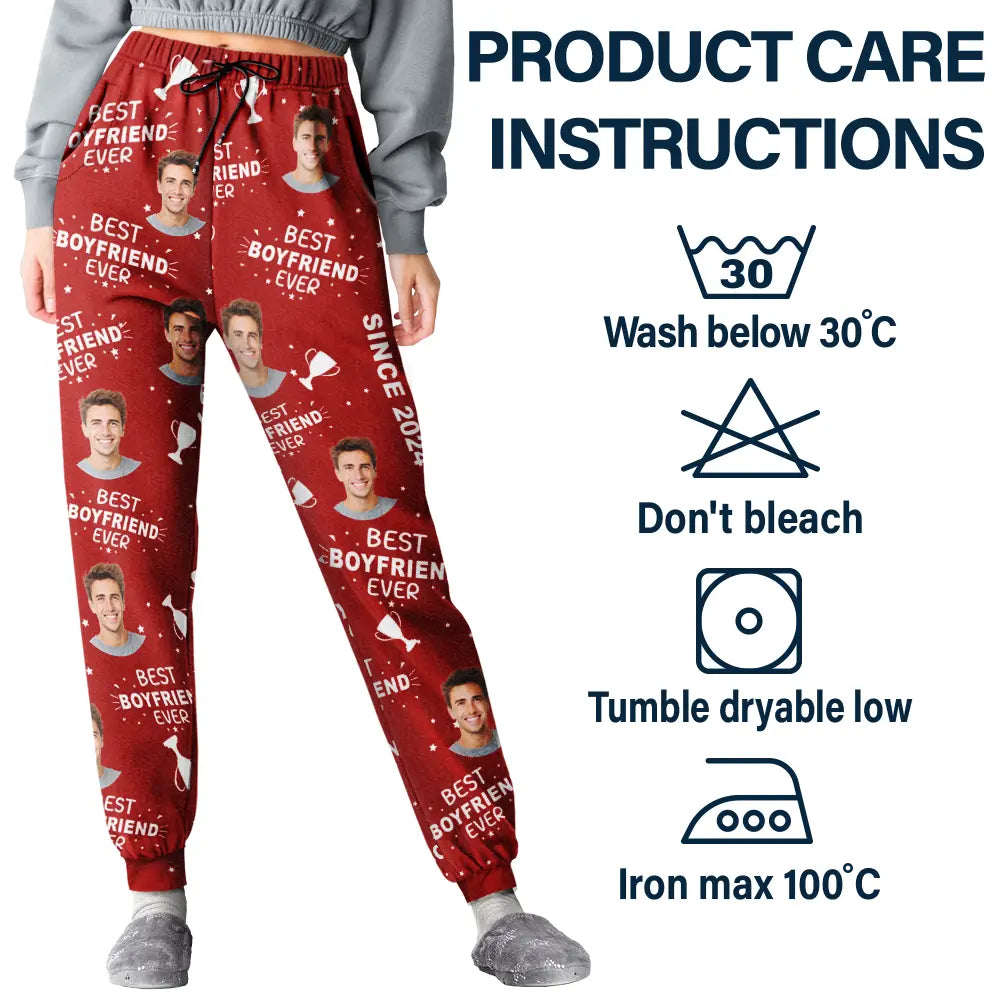 Custom Photo Trophy Husband Couple - Personalized Sweatpants