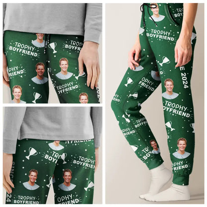 Custom Photo Trophy Husband Couple - Personalized Sweatpants