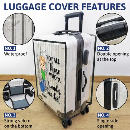 Just A Girl Boy Who Loves Traveling - Personalized Clear Luggage Cover