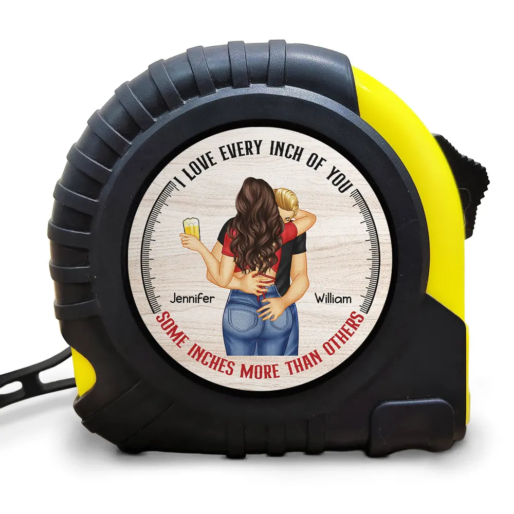 Kissing Couple Love Every Inch Of You - Personalized Tape Measure