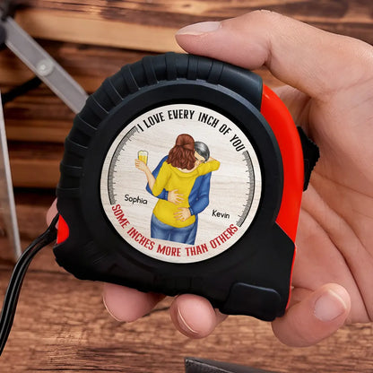 Kissing Couple Love Every Inch Of You - Personalized Tape Measure