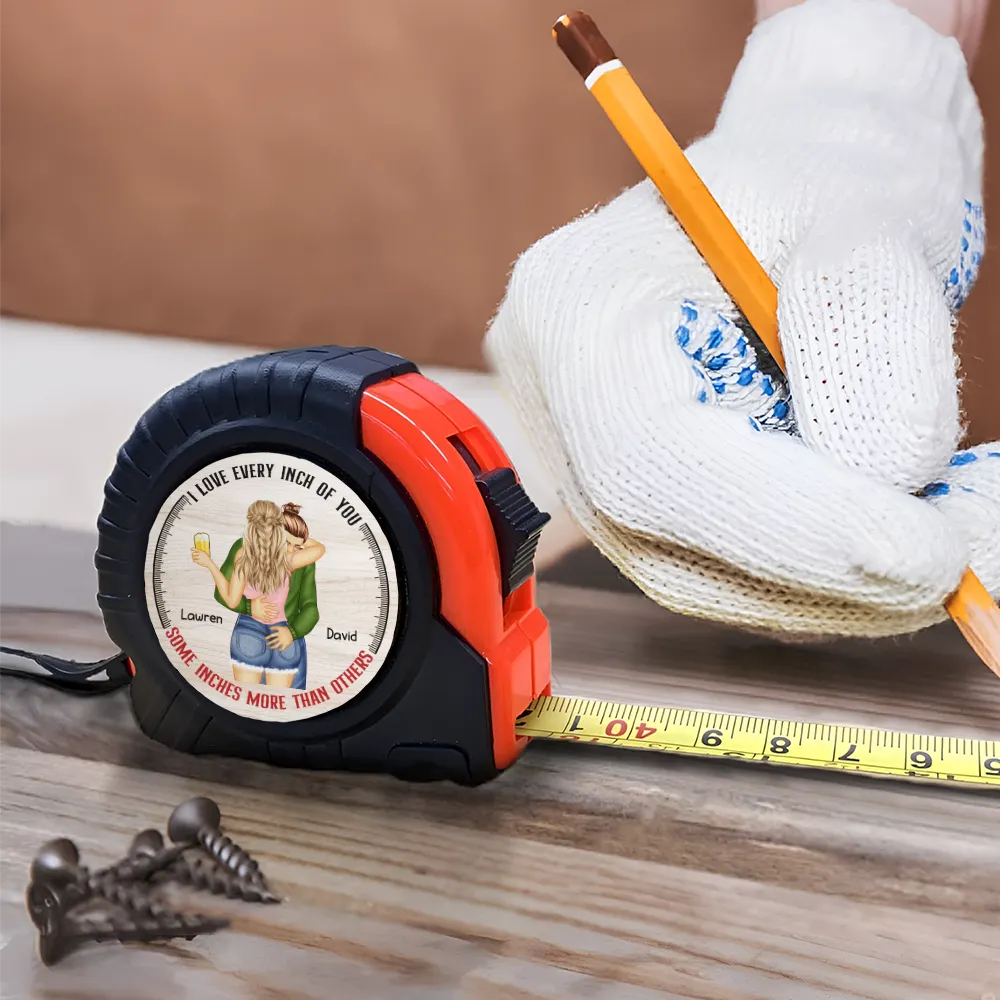 Kissing Couple Love Every Inch Of You - Personalized Tape Measure