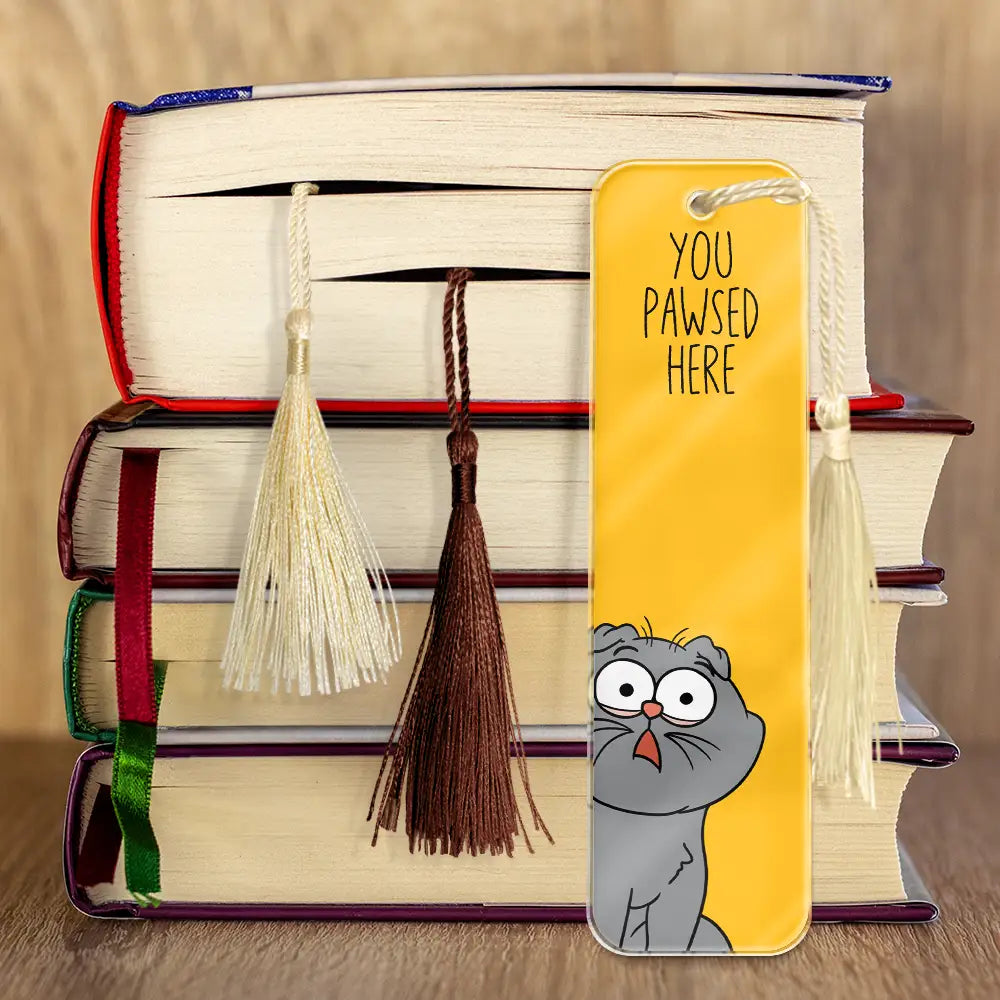 Pet Lovers You Pawsed Here - Personalized Acrylic Bookmark