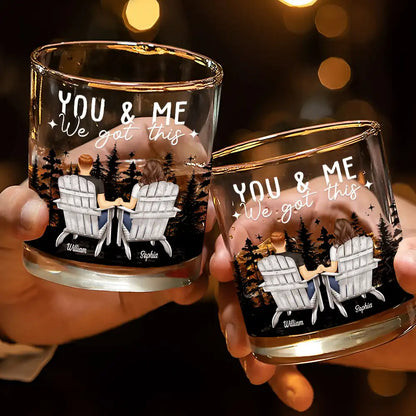 Camping Couple For The Rest Of Our Lives - Personalized Whiskey Glass