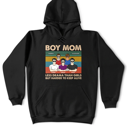 Gift For Mother, Mom - Sons, Happy - Boy Mom Less Drama Than Girl - Personalized T Shirt