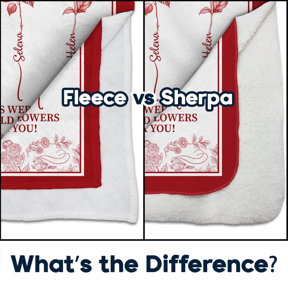 Toile De Jouy Birth Flower Grow An Old Friend - Personalized Blanket