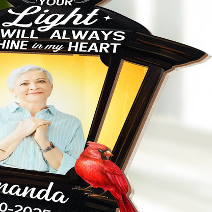 Custom Photo Cardinal Bird Your Light Will Always Shine - Personalized Plug-in Night Light