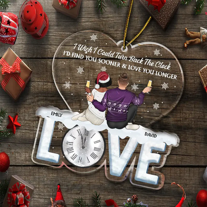 Find You Sooner And Love You Longer Couple - Personalized Custom Shaped Acrylic Ornament