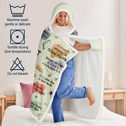 This Is My Reading Blanket Birth Month Flower - Personalized Wearable Hooded Blanket
