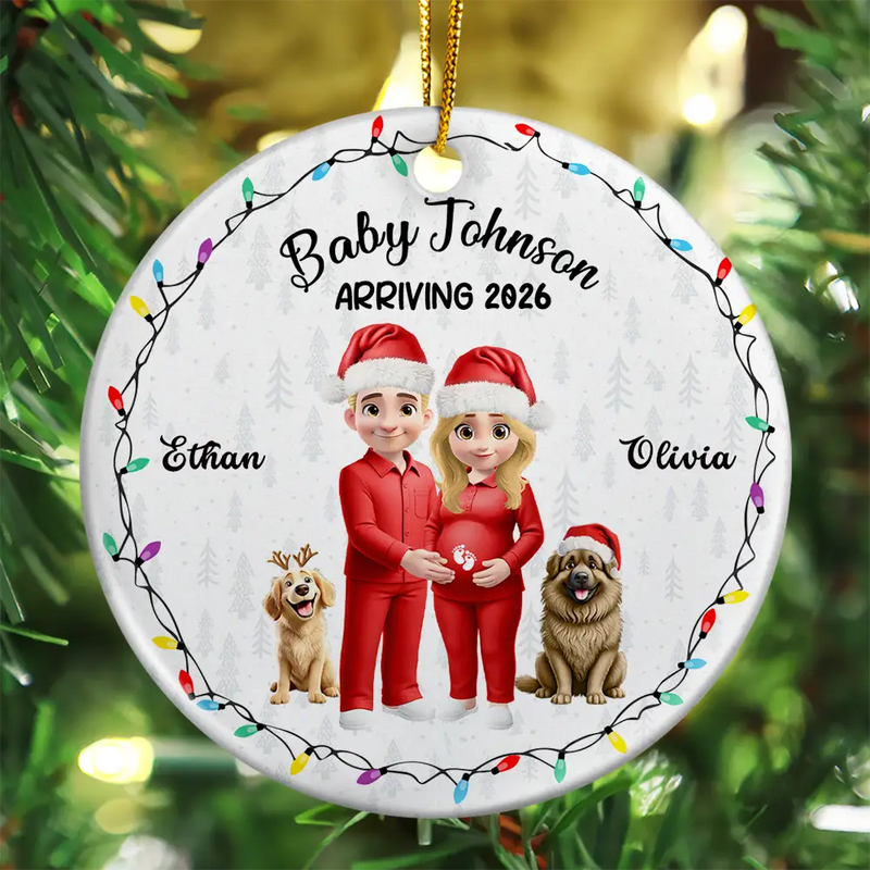 Baby Arriving Expecting Parents 3D Effect, Pet Parents To Human Parents - Personalized  Acrylic Ornament