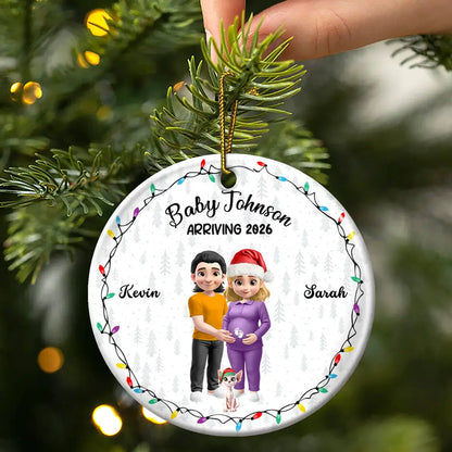 Baby Arriving Expecting Parents 3D Effect, Pet Parents To Human Parents - Personalized  Acrylic Ornament