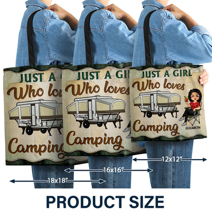 Never Dreamed I'd Grow Up To Be A Super Sexy Camping Lady - Gift For Campers - Personalized Custom Zippered Canvas Bag