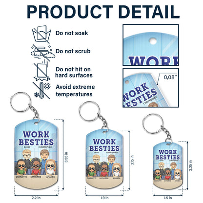 You Are The Reason I Don't Punch People At Work - Funny, Anniversary, Birthday Gifts For Colleagues, Coworker, Besties - Personalized Aluminum Keychain