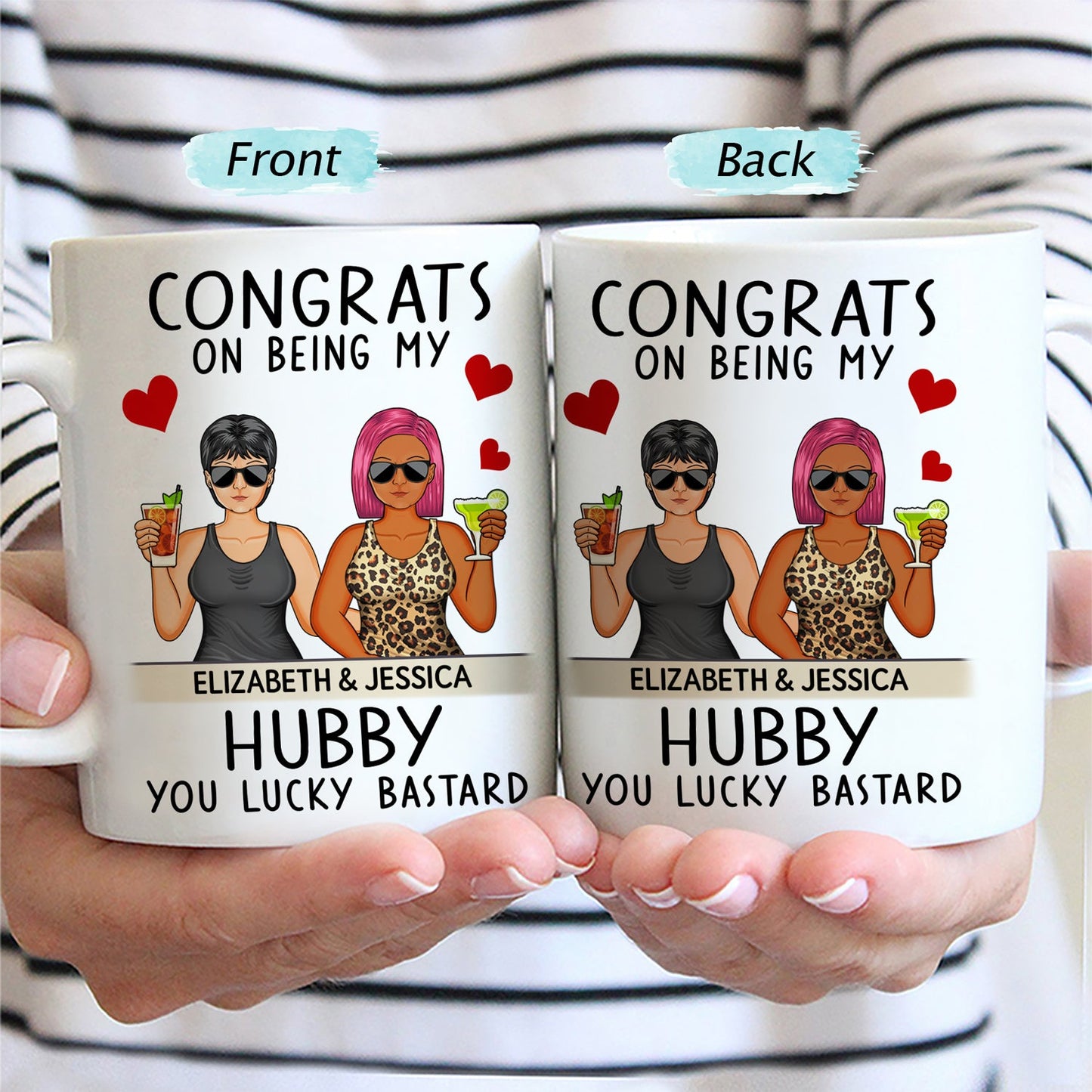 Congrats On Being My Husband Family - Anniversary, Vacation, Funny Gift For Couples - Personalized Mug