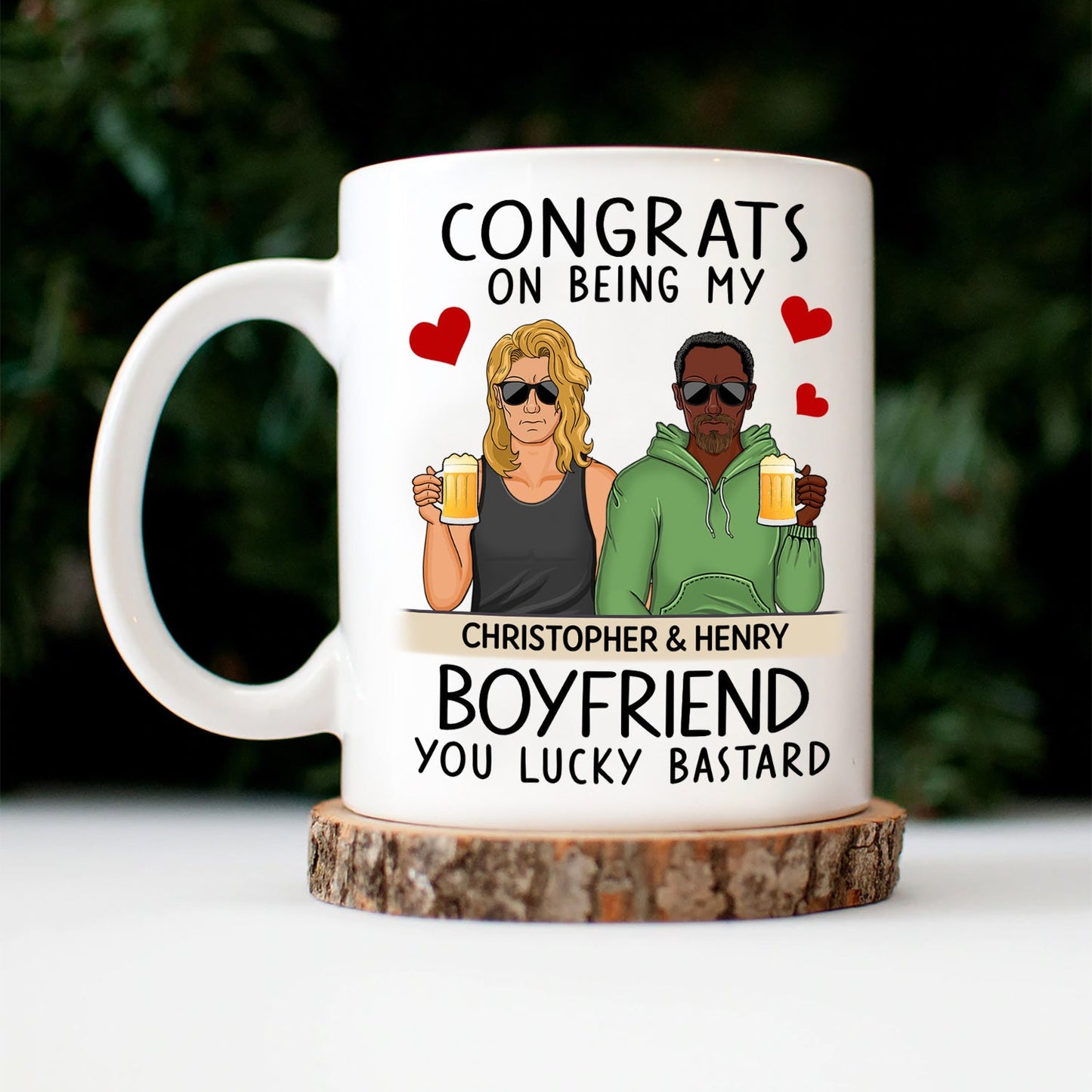 Congrats On Being My Husband Family - Anniversary, Vacation, Funny Gift For Couples - Personalized Mug