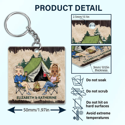 Keys To The Camper - Anniversary, Loving Gifts For Couples, Wife, Husband, Camping Lovers - Personalized Acrylic Keychain