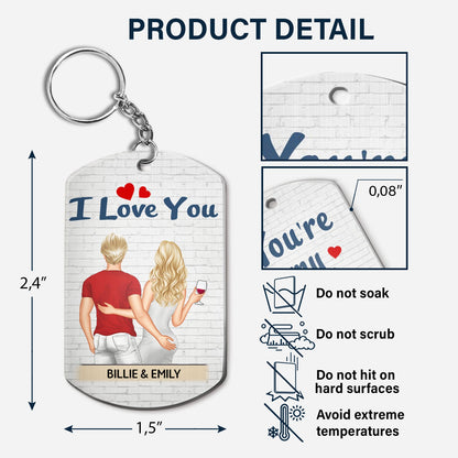 You're My Favorite Backside - Anniversary, Funny Gift For Couples, Family - Personalized Aluminum Keychain