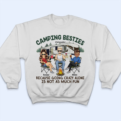 Camping Besties Traveling - Vacation, Funny Gift For Campers, Camping Friends - Personalized T Shirt