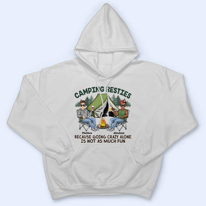 Camping Besties Traveling - Vacation, Funny Gift For Campers, Camping Friends - Personalized T Shirt