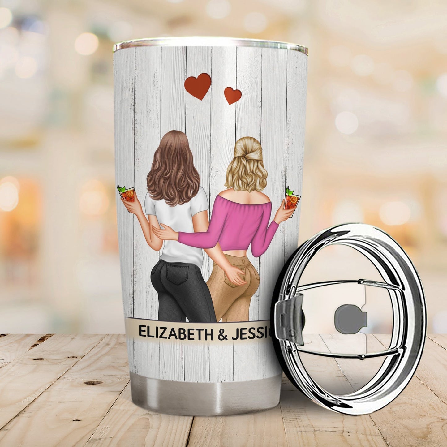 I Adore You And Love Every Part Of You Backside Couple - Anniversary, Vacation, Funny Gift For Couples, Family - Personalized Tumbler