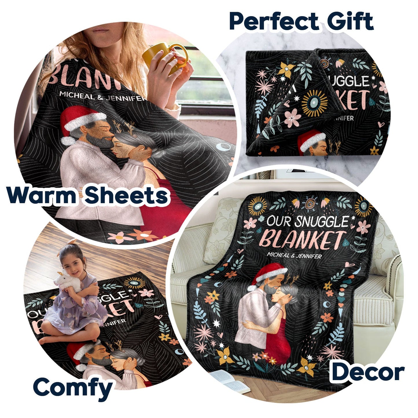 Our Snuggle Blanket - Holiday, Birthday, Loving, Anniversary Gift For Spouse, Husband, Wife, Boyfriend, Girlfriend - Personalized Fleece Blanket