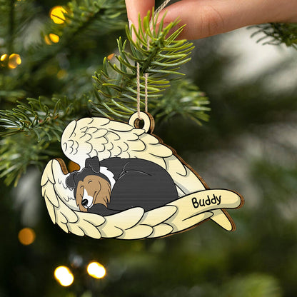 Angel Pet - Christmas, Memorial Gift For Dog Lover, Cat Lover - Personalized Wooden Cutout Ornament