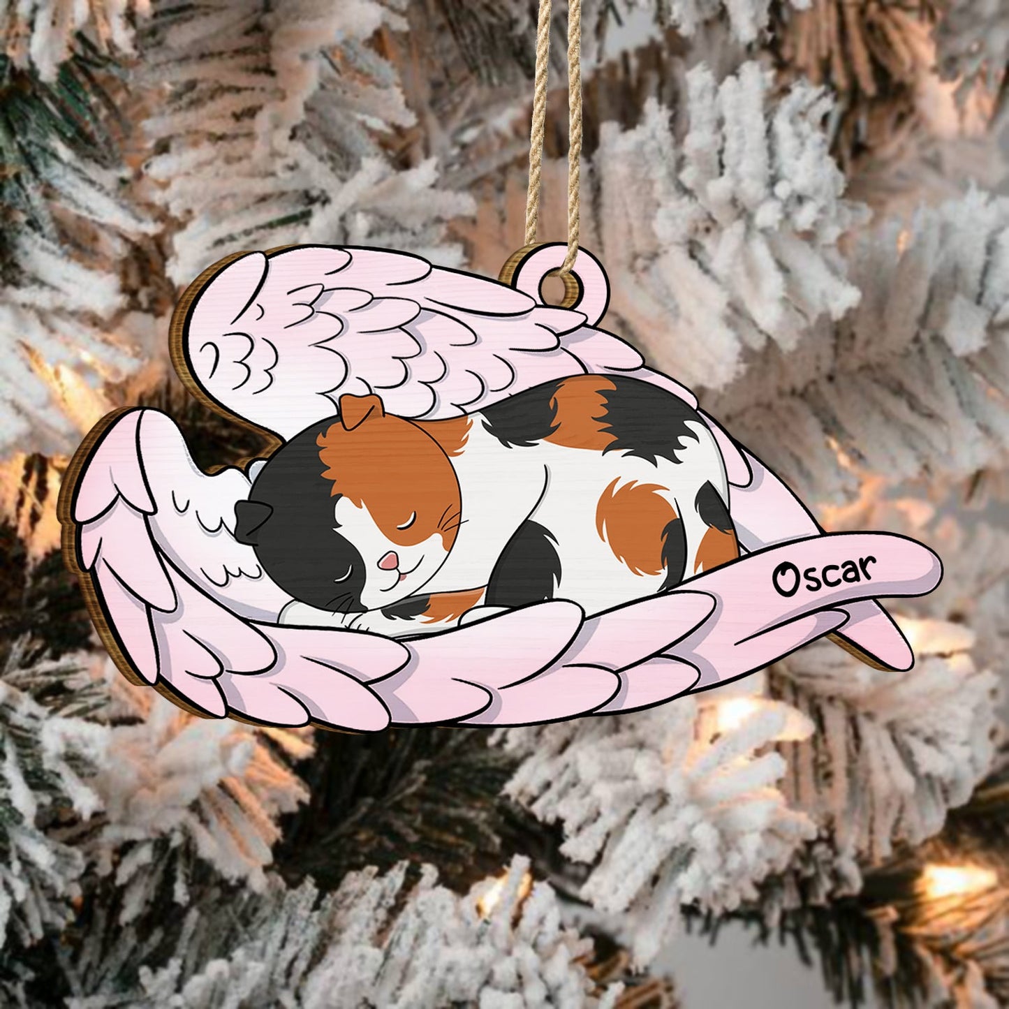 Angel Pet - Christmas, Memorial Gift For Dog Lover, Cat Lover - Personalized Wooden Cutout Ornament