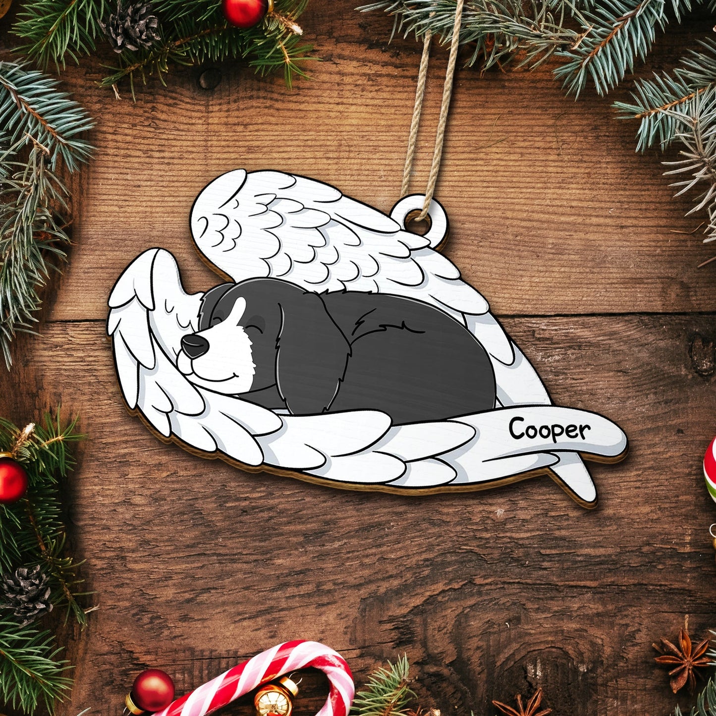 Angel Pet - Christmas, Memorial Gift For Dog Lover, Cat Lover - Personalized Wooden Cutout Ornament
