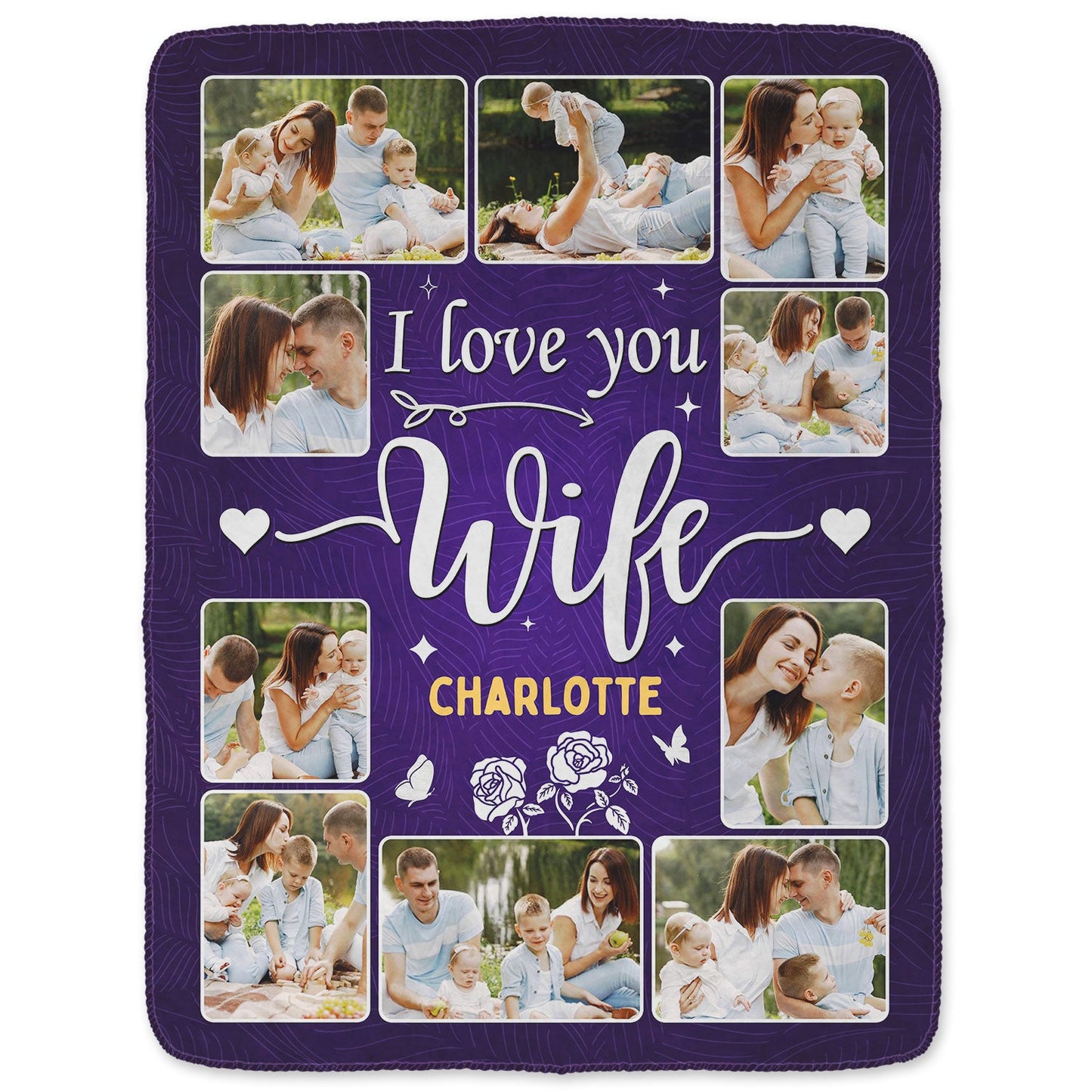 Custom Photo I Love You - Anniversary Gift For Spouse, Husband, Wife, Couple - Personalized Fleece Blanket, Sherpa Blanket