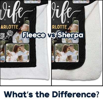 Custom Photo I Love You - Anniversary Gift For Spouse, Husband, Wife, Couple - Personalized Fleece Blanket, Sherpa Blanket