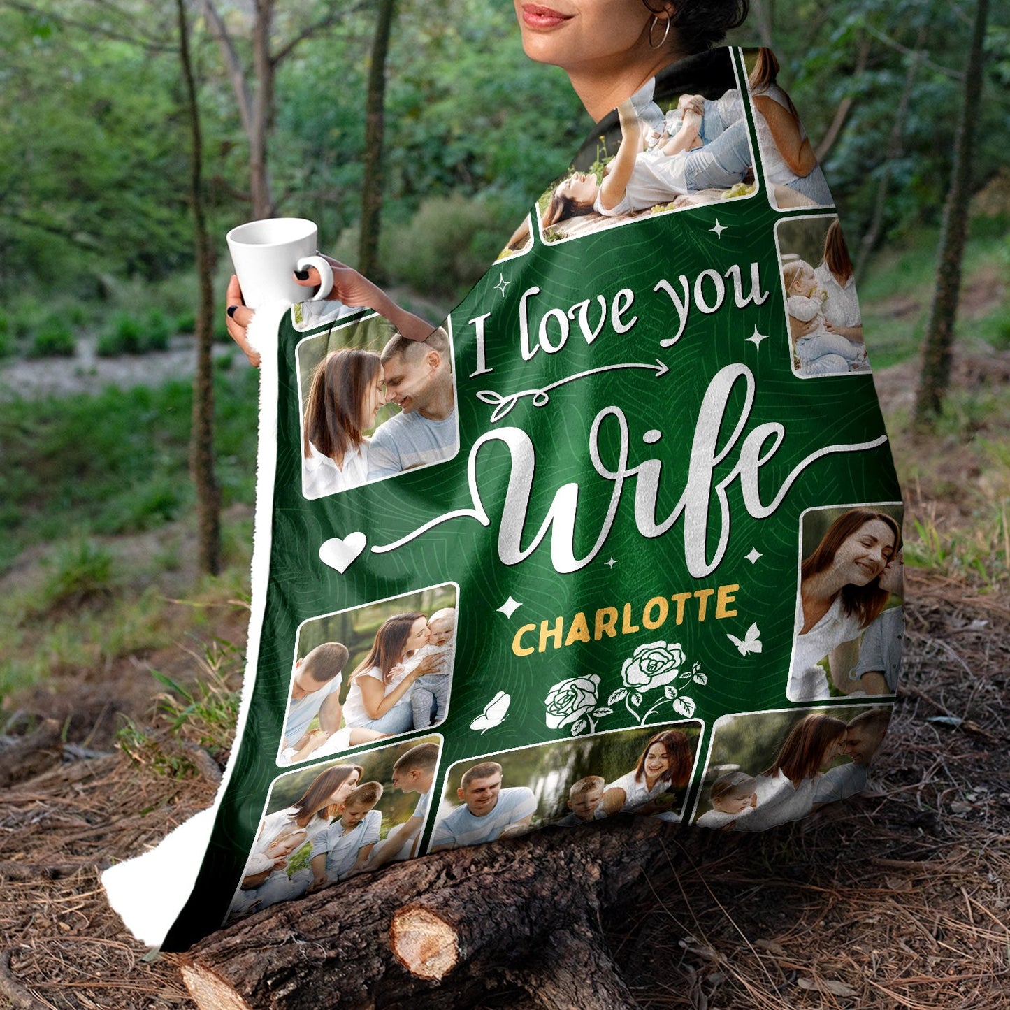 Custom Photo I Love You - Anniversary Gift For Spouse, Husband, Wife, Couple - Personalized Fleece Blanket, Sherpa Blanket